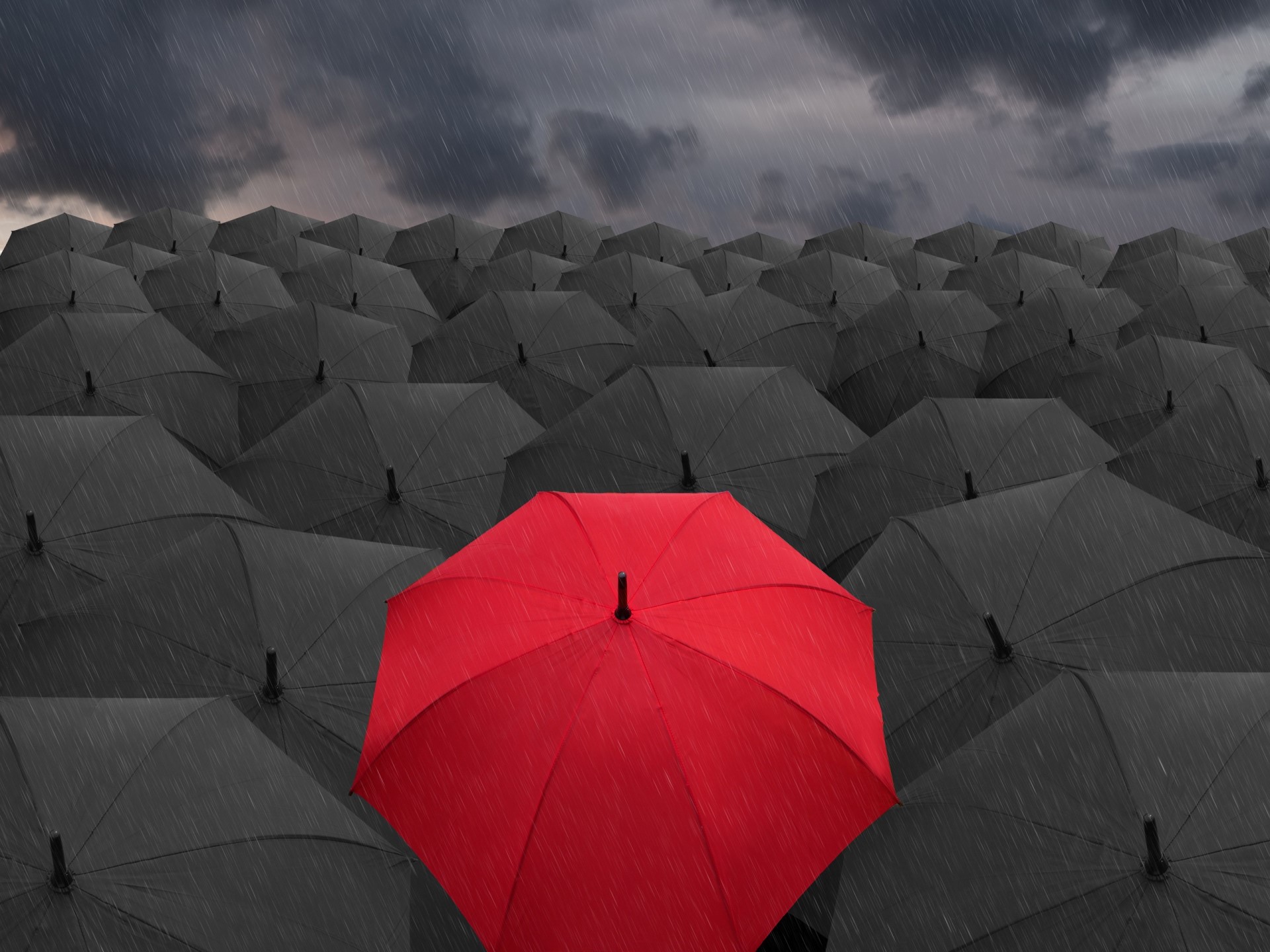 3D-black-umbrellas-lonely-red-umbrella_1920x1440